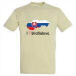 TRPR-M003 tricko slovakia i love bratislava bledo zelene
