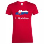 TRPR-MD003 tricko slovakia i love bratislava cervene
