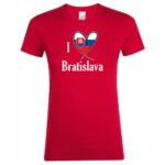 TRPR-MD004 tricko i love Bratislava cervene