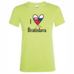 TRPR-MD004 tricko i love Bratislava zelene