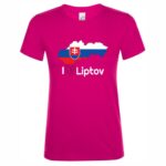 TRPR-MD005 tricko slovakia i love liptov tmavo ruzove