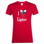 TRPR-MD006 tricko i love liptov cervene