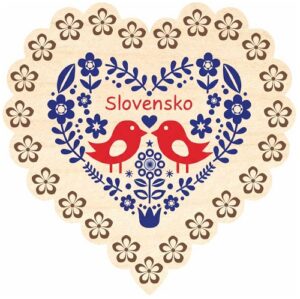 DSG-SK08 magnetka slovensko srdce gravir