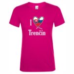 TRPR-MD011 tricko i love trencin tmavo ruzove