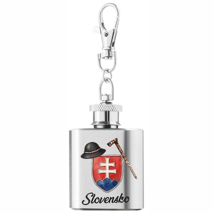 PLOm-004 ploskacka mini slovensko znak klobuk valaska